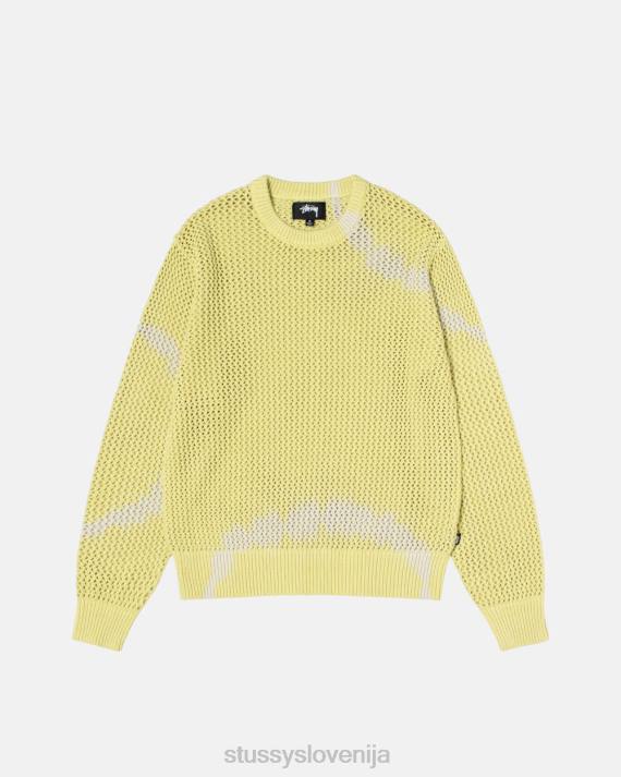 STUSSY 8XB0256 barva kravate rumena pletenine uniseks pigmentno obarvan ohlapen pulover