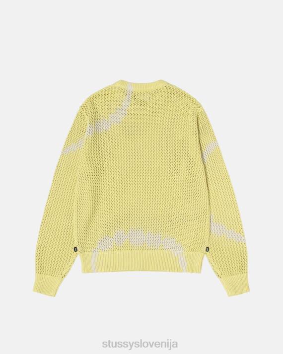 STUSSY 8XB0256 barva kravate rumena pletenine uniseks pigmentno obarvan ohlapen pulover