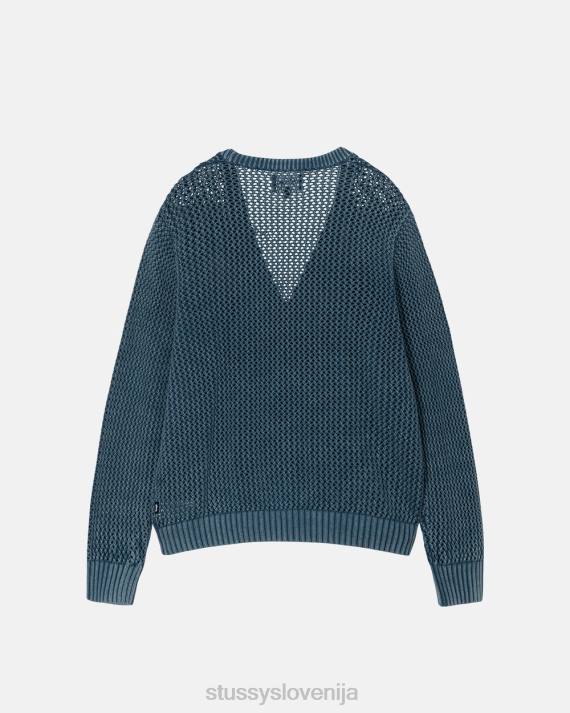 STUSSY 8XB0258 modra pletenine uniseks jopica ohlapnega kroja