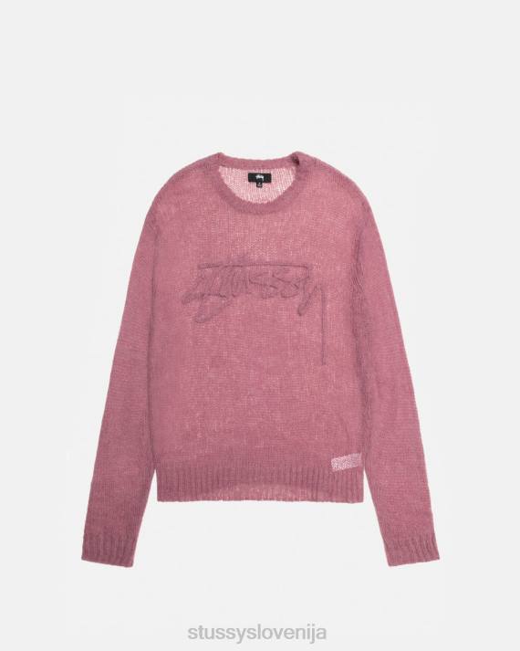 STUSSY 8XB0264 slezasta pletenine uniseks ohlapno pleten pulover z logotipom