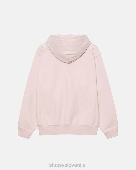 STUSSY 8XB0126 lt. roza potenje uniseks prebarvan pulover s kapuco z logotipom
