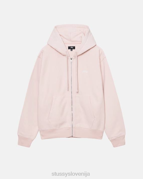 STUSSY 8XB0127 lt. roza potenje uniseks pulover s kapuco z logotipom na zalogi
