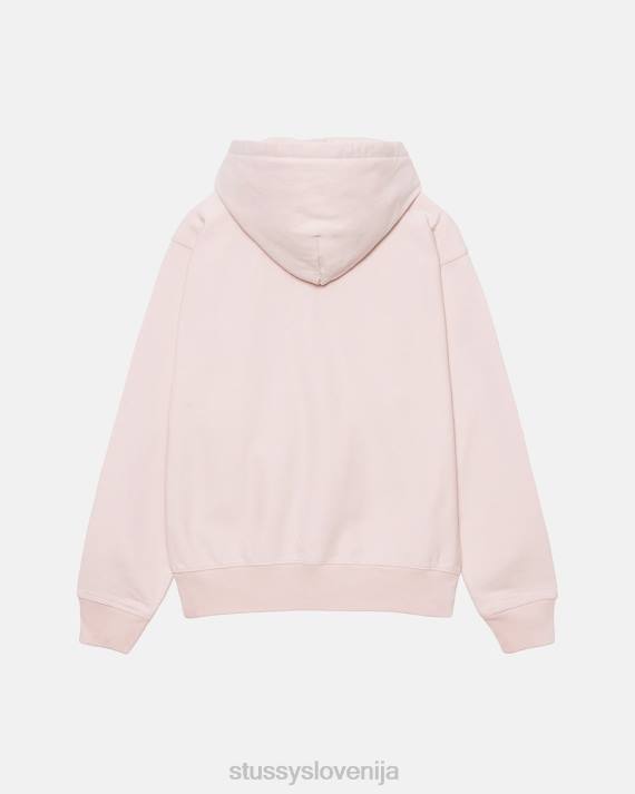 STUSSY 8XB0127 lt. roza potenje uniseks pulover s kapuco z logotipom na zalogi