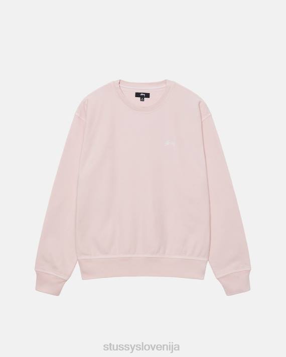 STUSSY 8XB0128 lt. roza potenje uniseks posadka z logotipom prebarvane zaloge