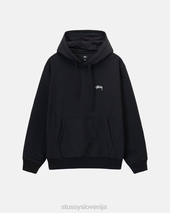 STUSSY 8XB0133 Črna potenje uniseks prebarvan pulover s kapuco z logotipom