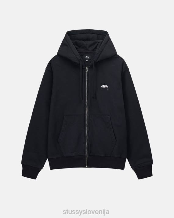 STUSSY 8XB0134 Črna potenje uniseks pulover s kapuco z logotipom na zalogi