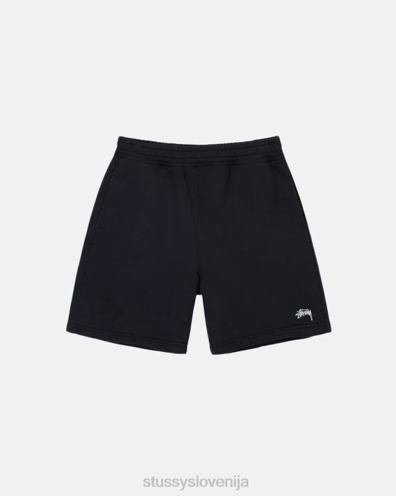 STUSSY 8XB0135 Črna potenje uniseks prebarvan logotip zaloge, kratek