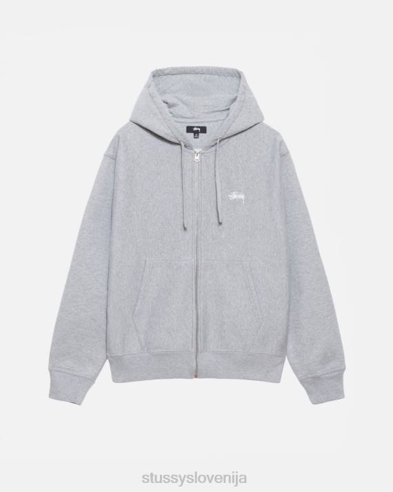 STUSSY 8XB0139 sivo vresje potenje uniseks pulover s kapuco z logotipom na zalogi