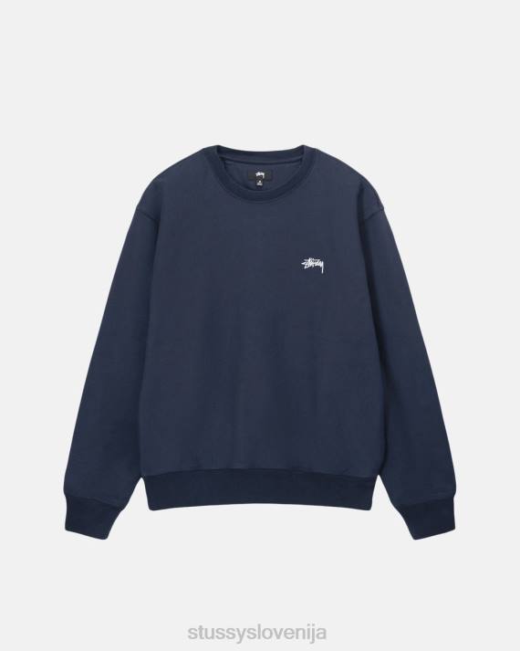 STUSSY 8XB0142 mornarica potenje uniseks posadka z logotipom prebarvane zaloge