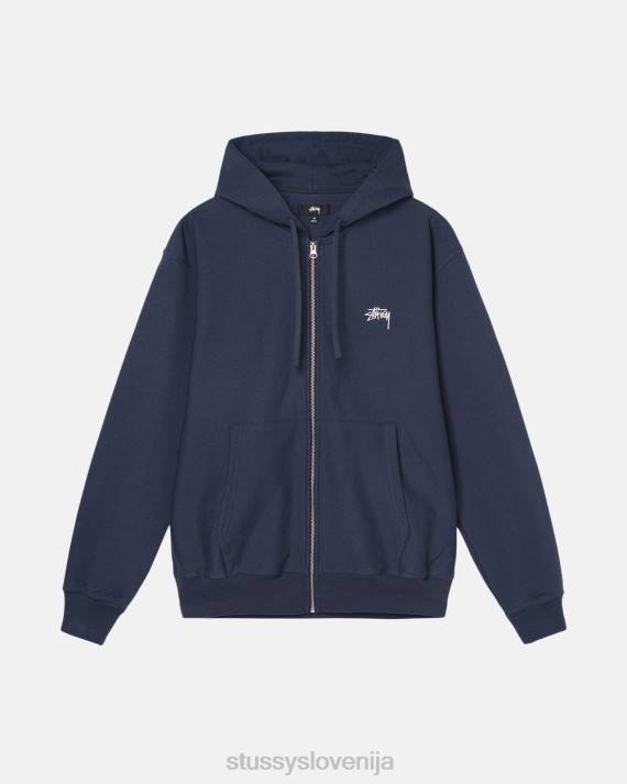 STUSSY 8XB0144 mornarica potenje uniseks pulover s kapuco z logotipom na zalogi