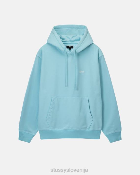 STUSSY 8XB0148 modra potenje uniseks prebarvan pulover s kapuco z logotipom