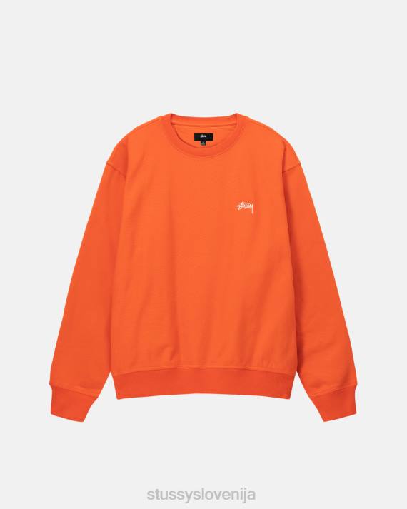 STUSSY 8XB0152 oranžna potenje uniseks posadka z logotipom prebarvane zaloge