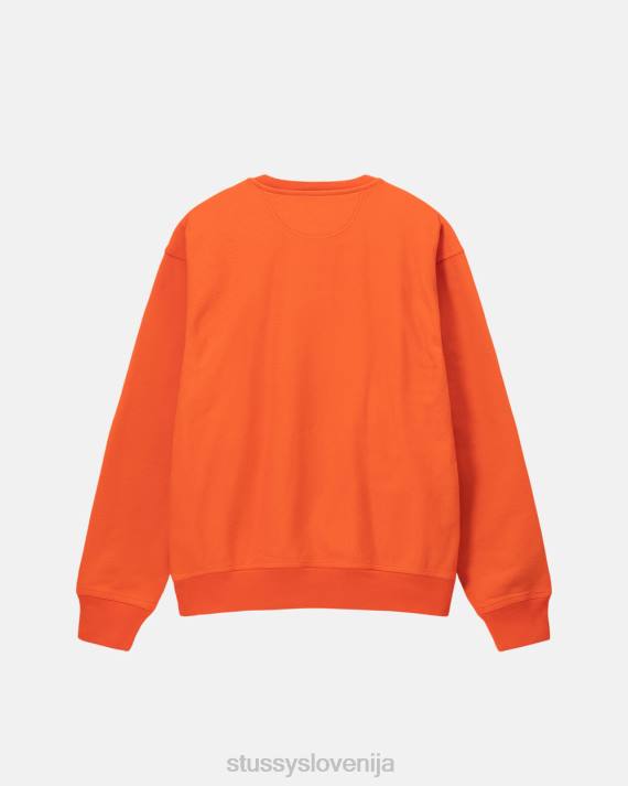 STUSSY 8XB0152 oranžna potenje uniseks posadka z logotipom prebarvane zaloge