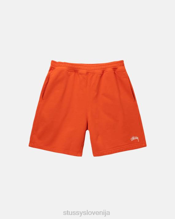 STUSSY 8XB0154 oranžna potenje uniseks prebarvan logotip zaloge, kratek