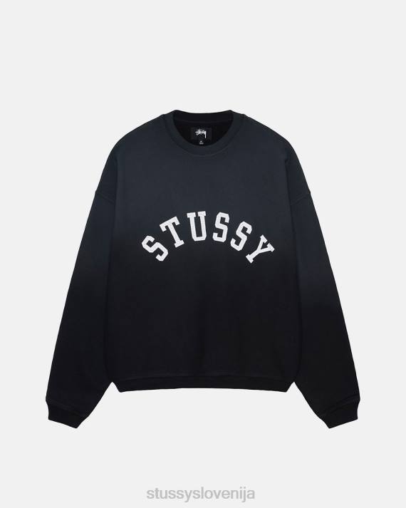 STUSSY 8XB0158 Črna potenje uniseks predimenzionirana posadka
