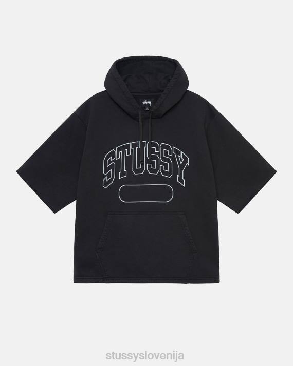 STUSSY 8XB0160 Črna potenje uniseks ss škatlasto odrezan pulover s kapuco