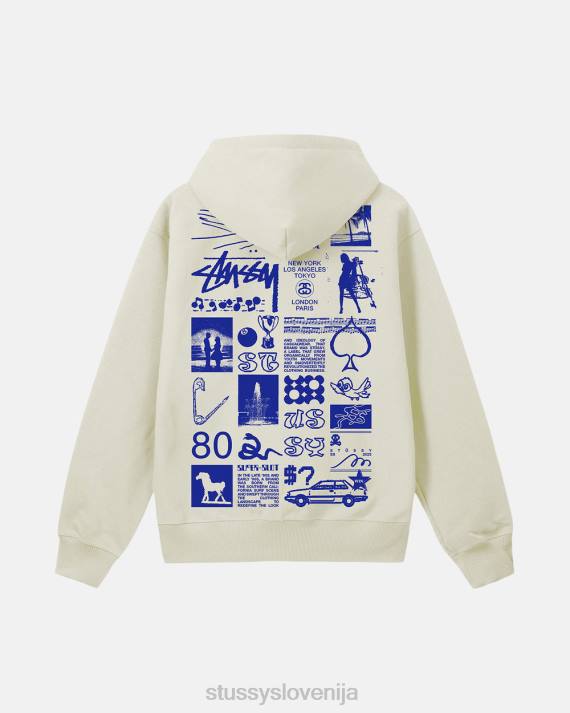 STUSSY 8XB0167 kamen potenje uniseks sara pulover s kapuco na zadrgo