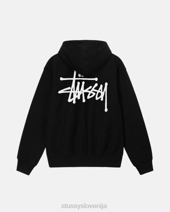 STUSSY 8XB0188 Črna potenje uniseks osnovni pigmentno obarvan pulover s kapuco