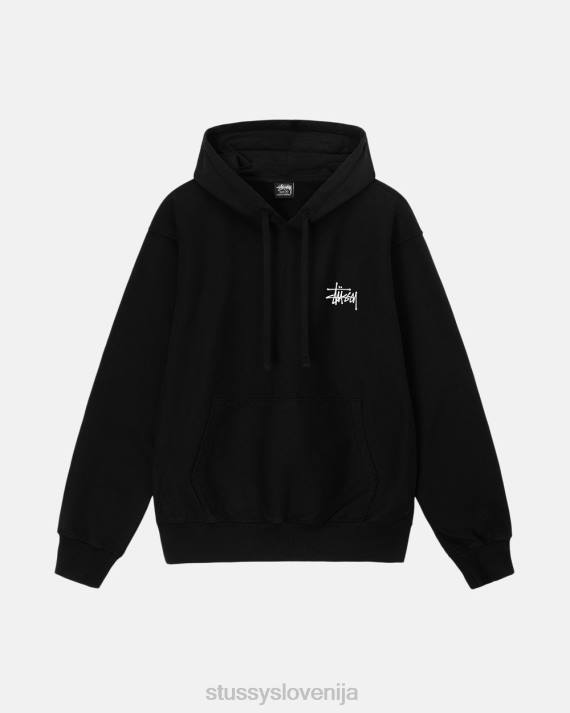 STUSSY 8XB0188 Črna potenje uniseks osnovni pigmentno obarvan pulover s kapuco
