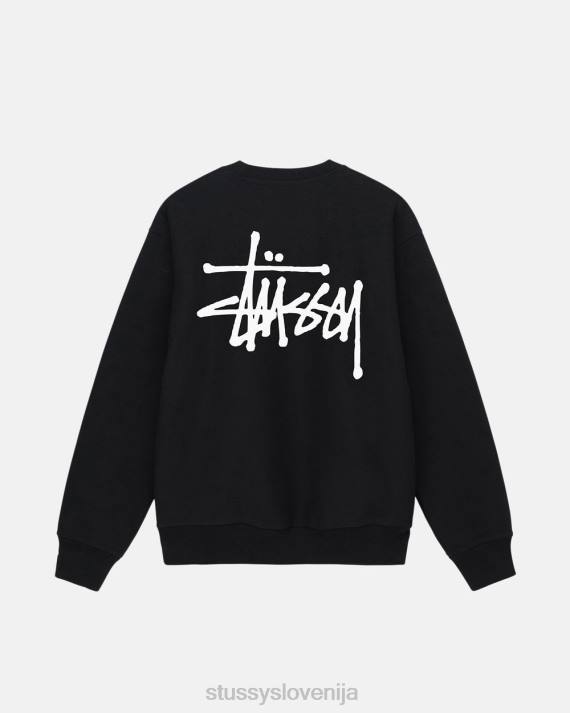 STUSSY 8XB0191 Črna potenje uniseks osnovna posadka