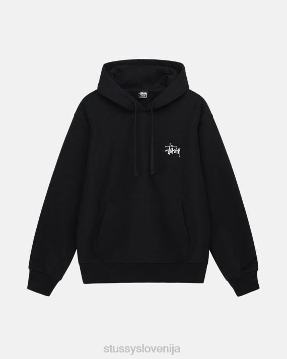 STUSSY 8XB0196 Črna potenje uniseks osnovni pulover s kapuco