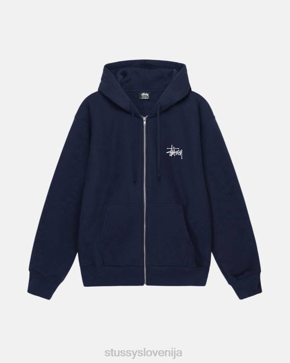 STUSSY 8XB0203 mornarica potenje uniseks osnovni pulover s kapuco na zadrgo