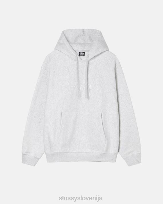STUSSY 8XB0205 pepelna vresa potenje uniseks pulover s kapuco z logotipom na zalogi