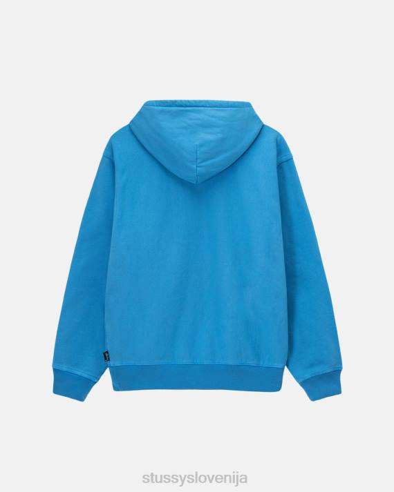 STUSSY 8XB0220 modra potenje uniseks pigmentno obarvan pulover s kapuco