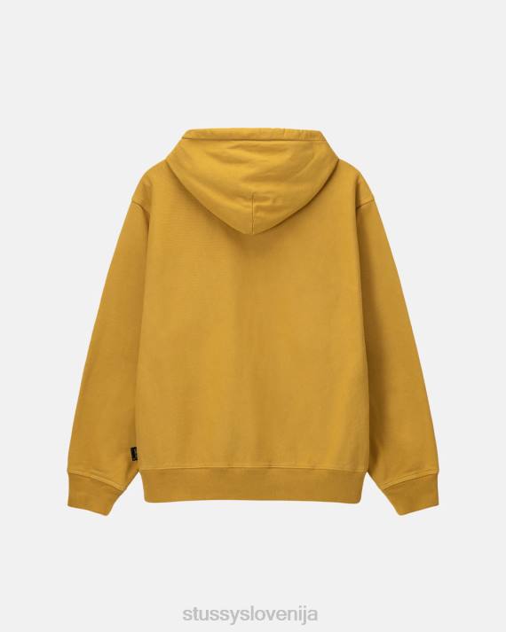 STUSSY 8XB0226 zlato potenje uniseks pigmentno obarvan pulover s kapuco