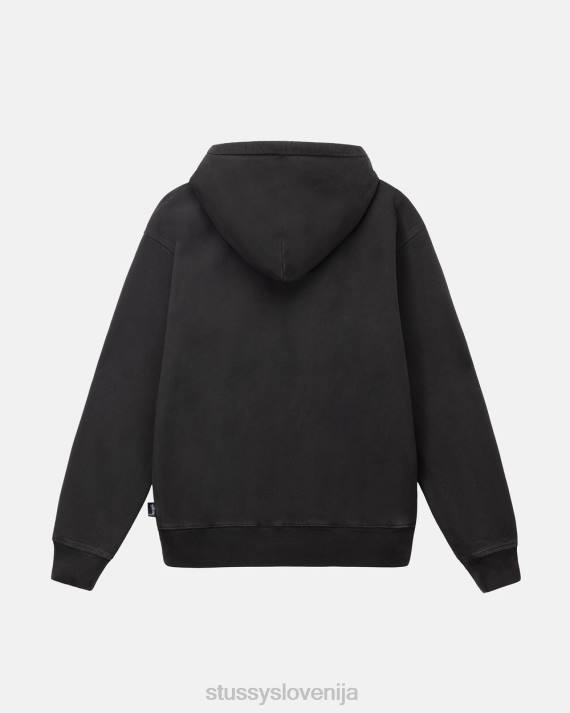 STUSSY 8XB0229 Črna potenje uniseks pigmentno obarvan pulover s kapuco