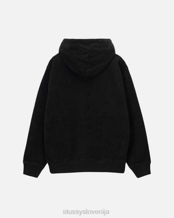 STUSSY 8XB0237 Črna potenje uniseks pulover iz flisa navznoter