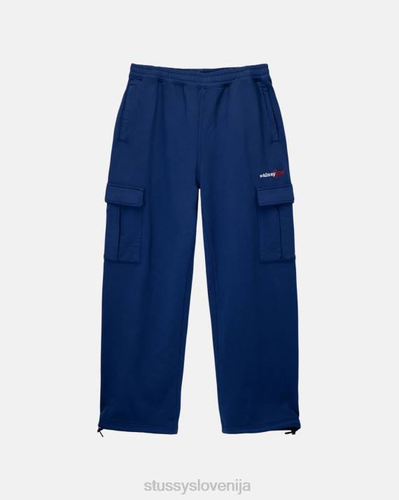 STUSSY 8XB0241 modra potenje uniseks športne tovorne hlače iz flisa