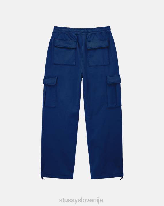 STUSSY 8XB0241 modra potenje uniseks športne tovorne hlače iz flisa