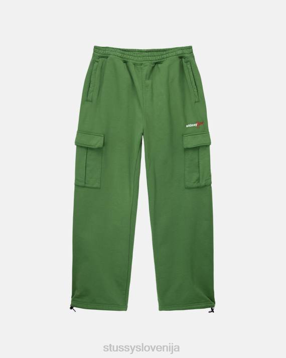 STUSSY 8XB0242 zelena potenje uniseks športne tovorne hlače iz flisa