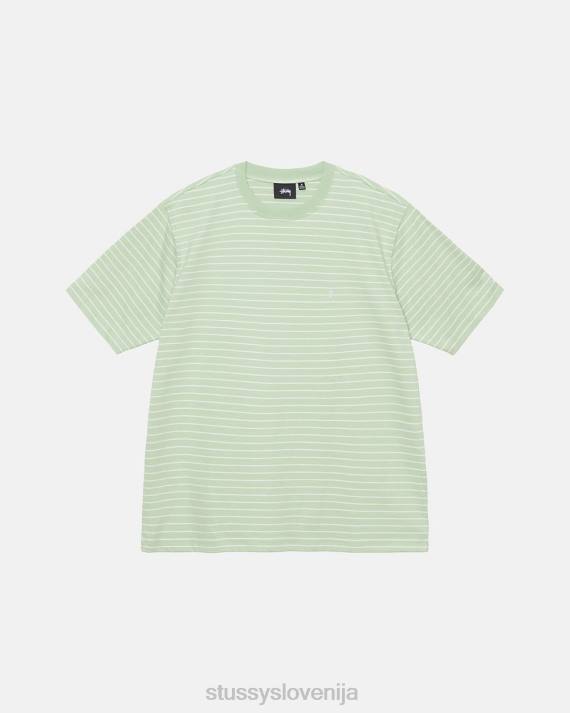 STUSSY 8XB0495 zelena top & srajce uniseks pin striped ss crew