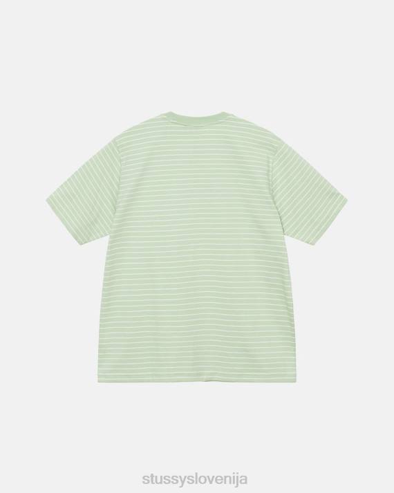 STUSSY 8XB0495 zelena top & srajce uniseks pin striped ss crew