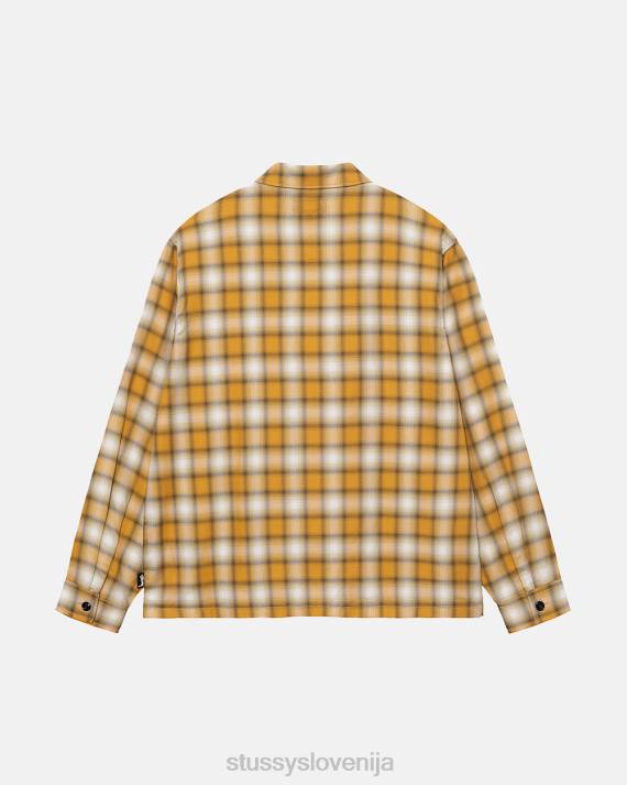 STUSSY 8XB0500 gorčica top & srajce uniseks eddie karirasta majica z zadrgo