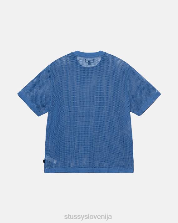 STUSSY 8XB0507 oceansko modra top & srajce uniseks bombažna mreža ss crew