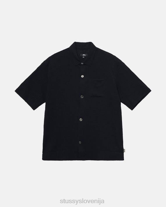 STUSSY 8XB0514 Črna top & srajce uniseks nagubana majica s gingham