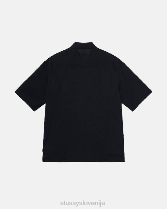 STUSSY 8XB0514 Črna top & srajce uniseks nagubana majica s gingham