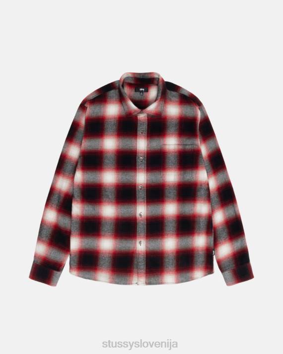 STUSSY 8XB0519 rdeča top & srajce uniseks karirasta srajca