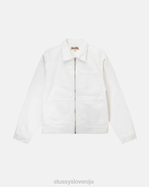 STUSSY 8XB0348 kost vrhnja oblačila uniseks prebarvana delovna jakna z zadrgo