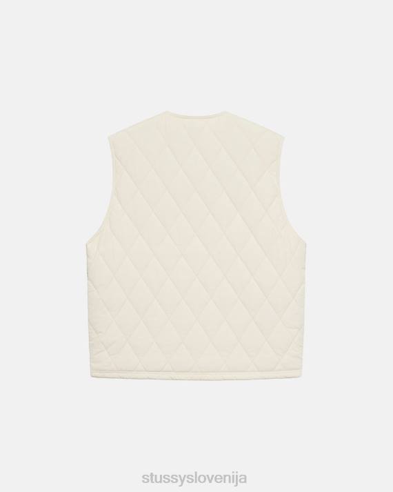 STUSSY 8XB0349 krema vrhnja oblačila uniseks diamantno prešit telovnik
