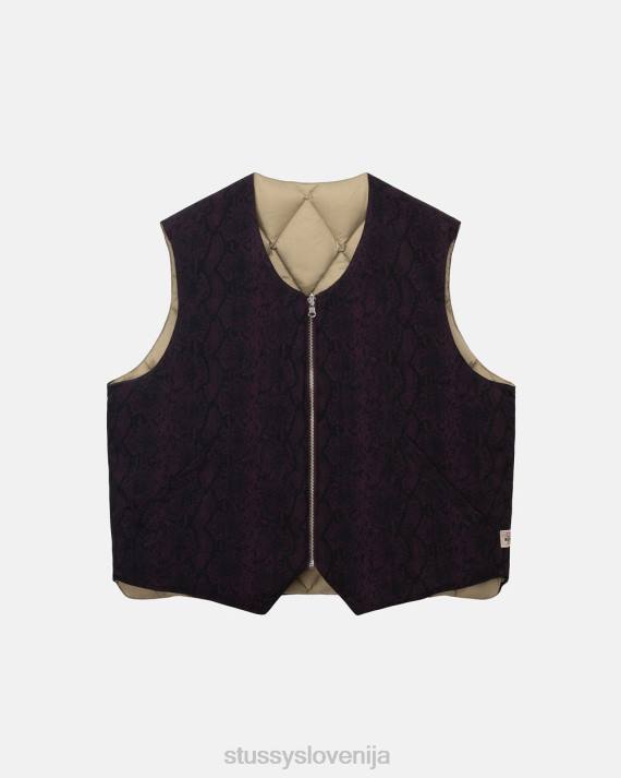 STUSSY 8XB0354 bordo vrhnja oblačila uniseks reverzibilni jopič iz pitona