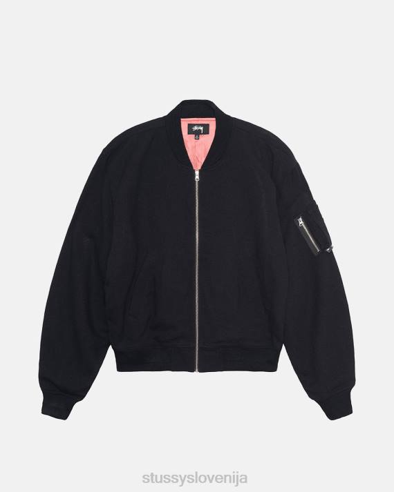 STUSSY 8XB0355 Črna vrhnja oblačila uniseks laneni plažni bombnik