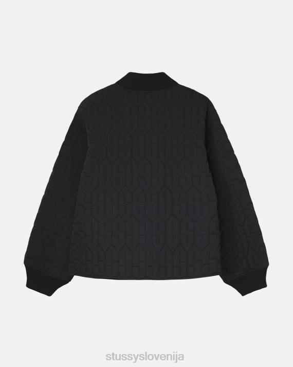 STUSSY 8XB0358 Črna vrhnja oblačila uniseks s prešita podloga jakna