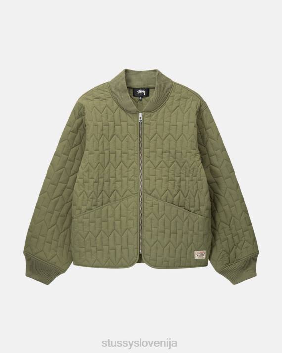 STUSSY 8XB0359 olivno vrhnja oblačila uniseks s prešita podloga jakna
