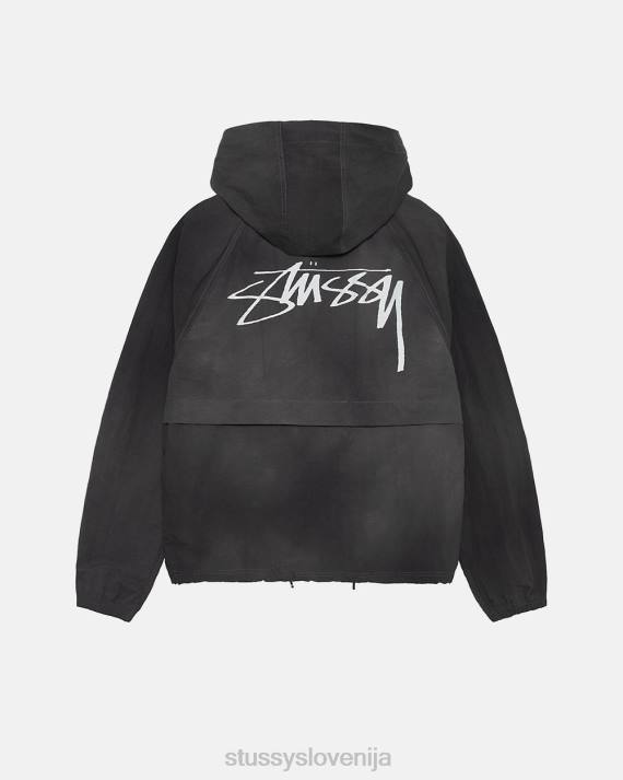 STUSSY 8XB0365 Črna vrhnja oblačila uniseks plažna školjka za barvanje valov